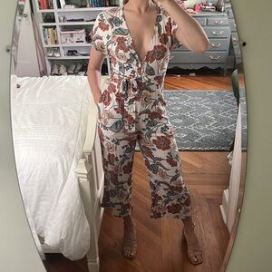 VICI floral pocketed jumpsuit